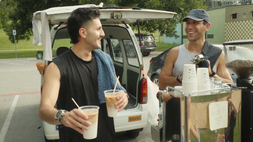 Two iced drinks at the hatch