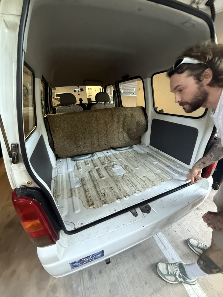 Steve the van with rear hatch open